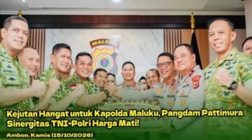Kejutan Hangat untuk Kapolda Maluku, Pangdam Pattimura : Sinergitas TNI-Polri Harga Mati!