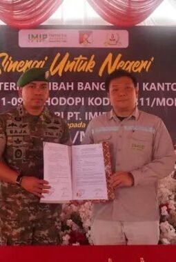 Dandim 1311/Morowali Terima Hibah Gedung Koramil Bahodopi dari PT IMIP