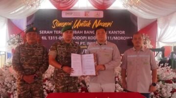 Dandim 1311/Morowali Terima Hibah Gedung Koramil Bahodopi dari PT IMIP