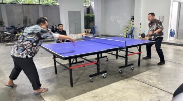 Perkuat Kebersamaan dan Kolaborasi, Pekerja BRI BO Morowali Manfaatkan Waktu Luang dengan Tenis Meja