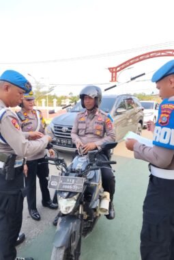 Tindak Lanjuti Perintah Kapolres Morowali, Satlantas Bersama Sipropam Gelar Gaktibplin Kendaraan Personel